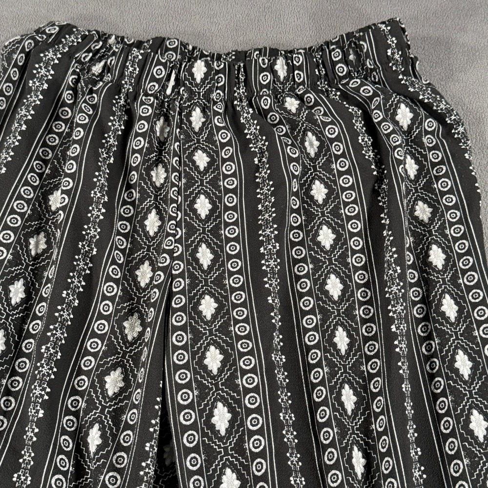 Ashley Stewart Black White Geometric Tribal Wide Leg Palazzo Pants Plus 14/16 - Picture 2 of 11